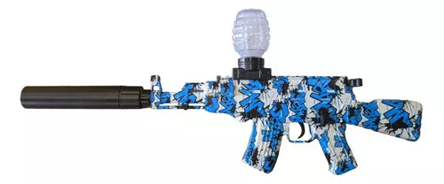 Arminha Bolinha De Gel Ak-47 Azul C/bolinha E Silenciador