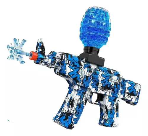 Arminha Bolinha De Gel Ak-47 Azul C/bolinha E Silenciador